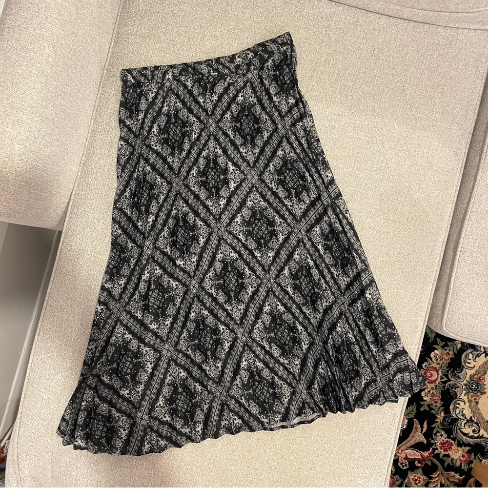 Bandana Print Pleated Midi Skirt || Banana Republic Factory